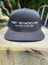 Load image into Gallery viewer, Hop Syndicate Flat Bill Snapback - Black