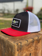 Load image into Gallery viewer, Hop Syndicate Trucker Hat - Black/White/Red