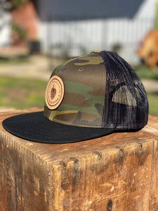 Hop Syndicate Flat Bill Snapback - Camo/Black